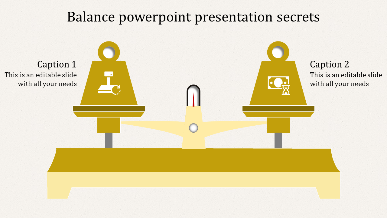 balance powerpoint presentation-yellow